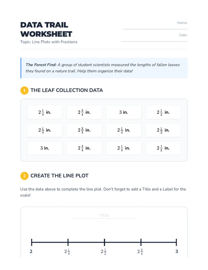 Data Trail Worksheet