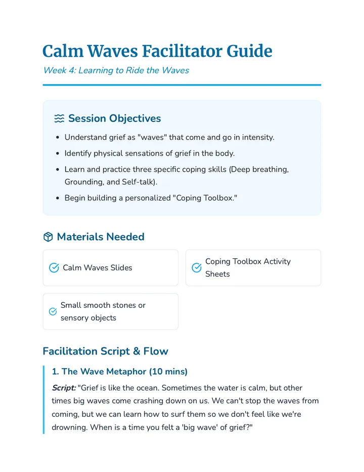 Calm Waves Facilitator Guide