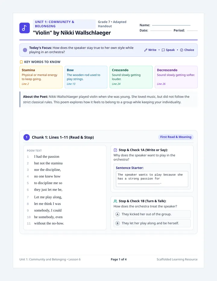 Violin Accessible Student Handout