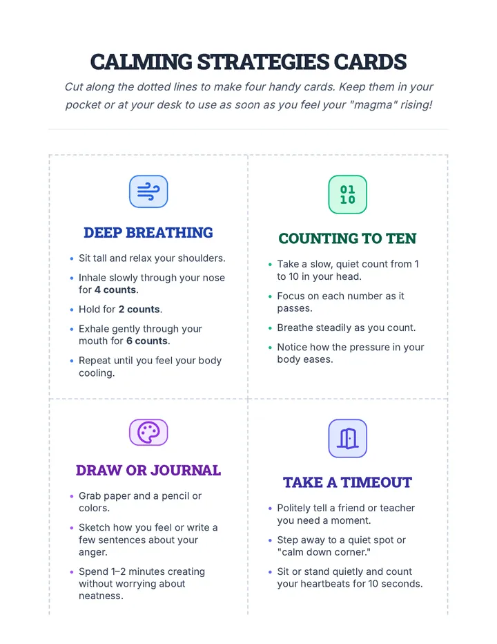Calming Strategies Cards