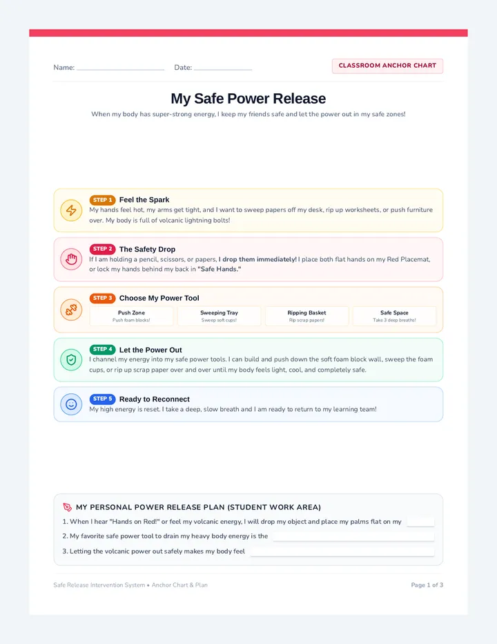 Safe Release Student Printables