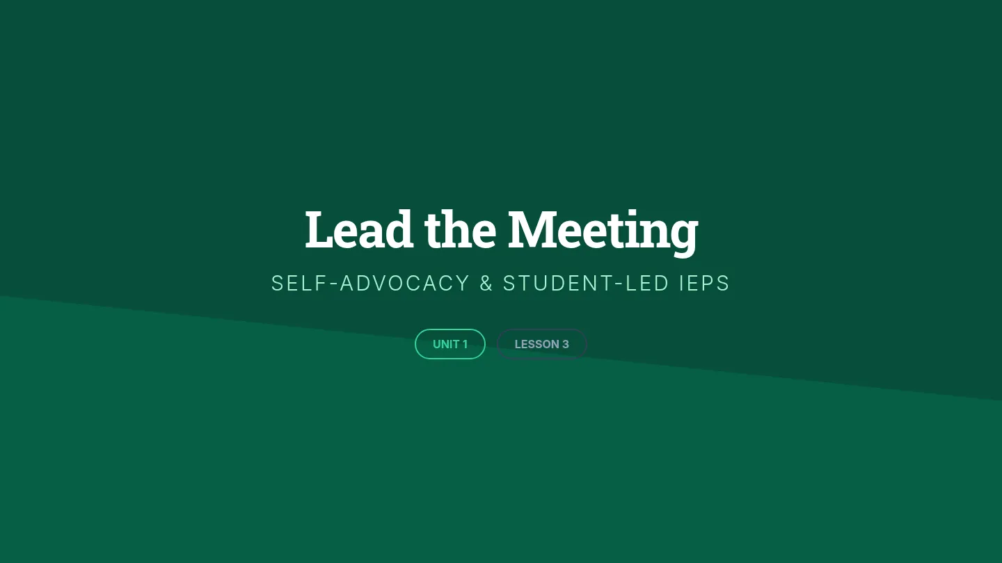 Self Advocacy Slides