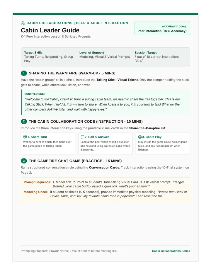 Cabin Leader Guide