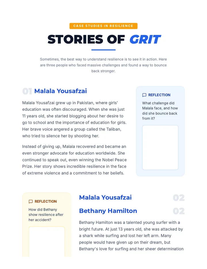 Stories of Grit Reading