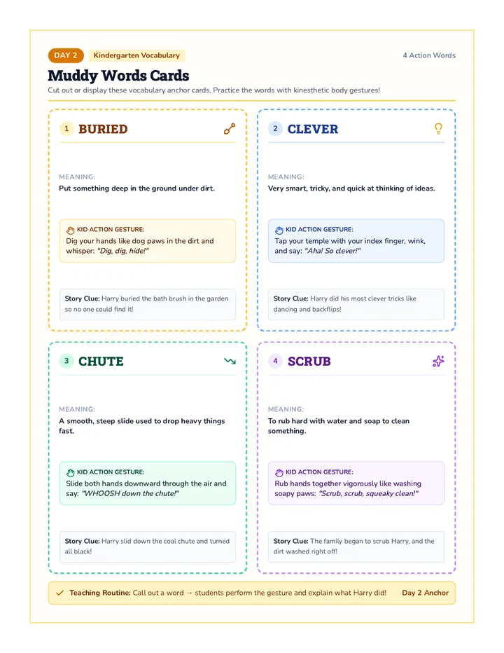 Muddy Words Cards