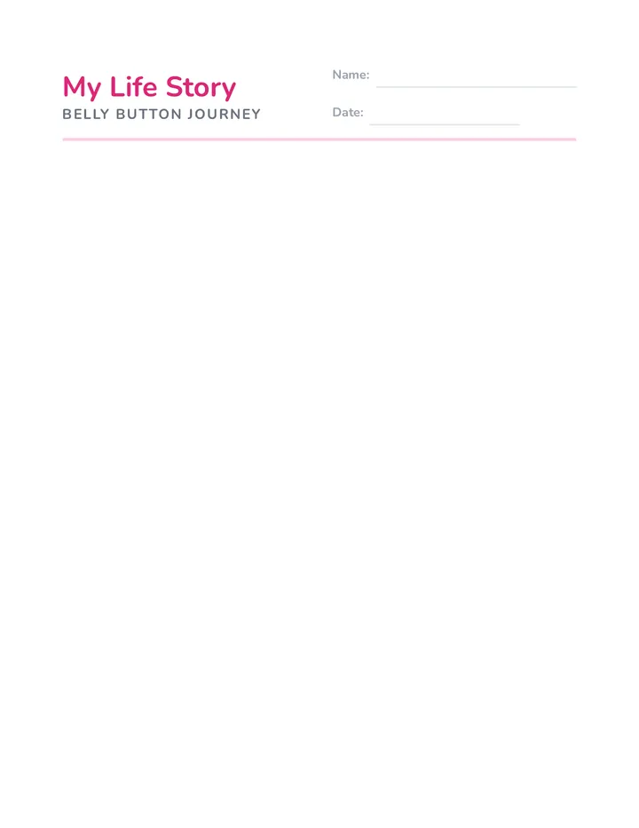 My Life Story Drawing Worksheet