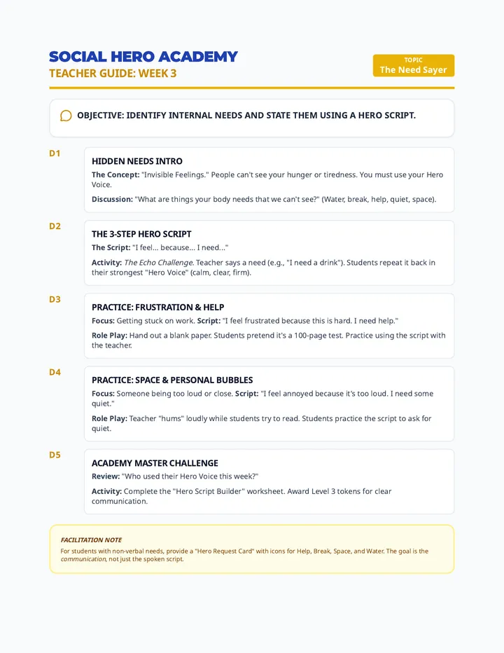Week 3 Academy Teacher Guide