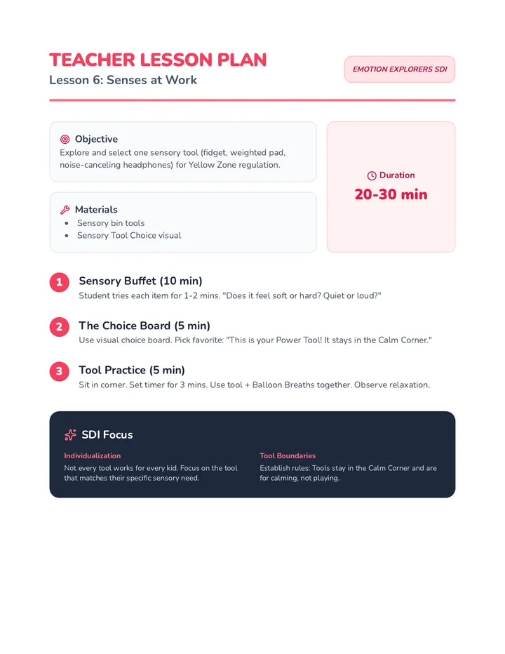 Senses at Work Teacher Plan