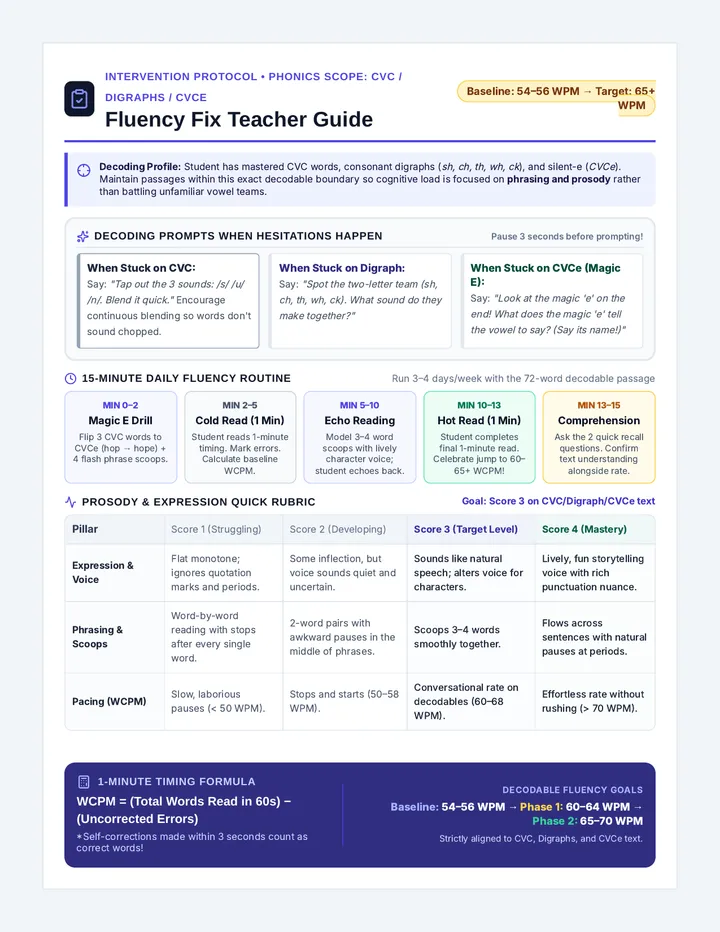Fluency Fix Teacher Guide