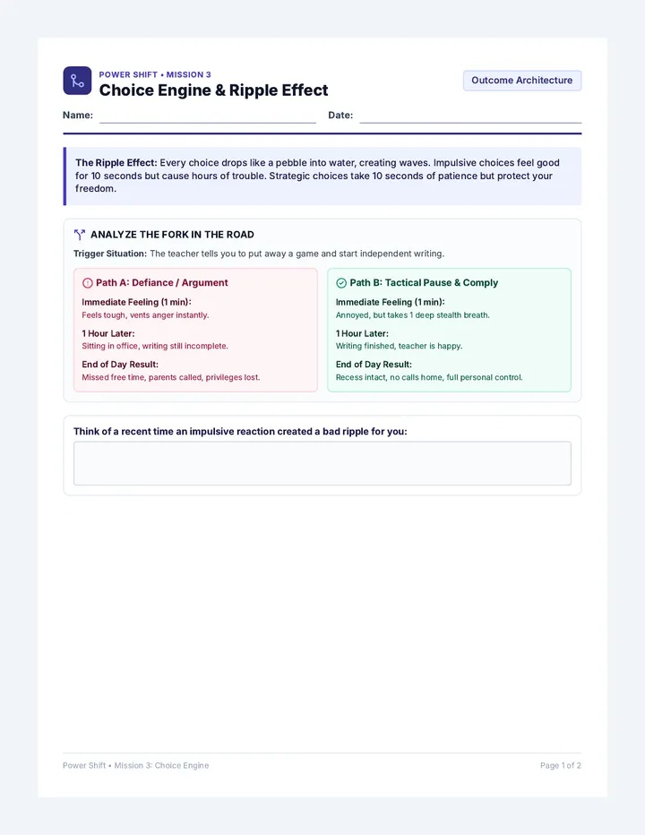 Choice Engine Student Worksheet