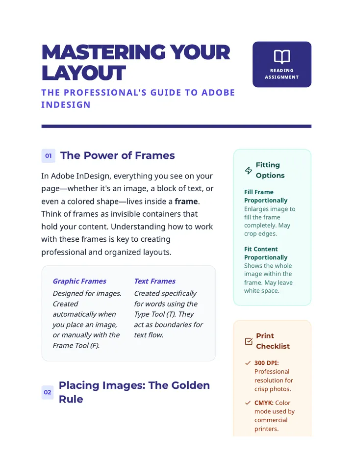 InDesign Reading: Mastering Your Layout