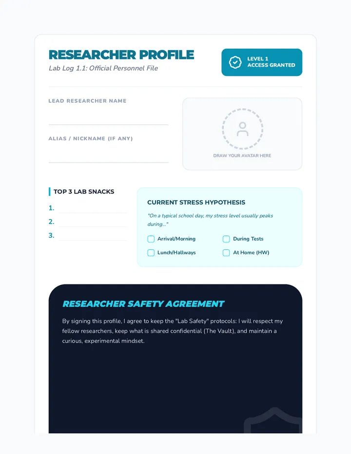 Researcher Profile Worksheet Orientation