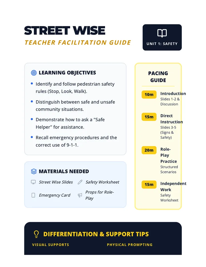 Street Wise Teacher Guide