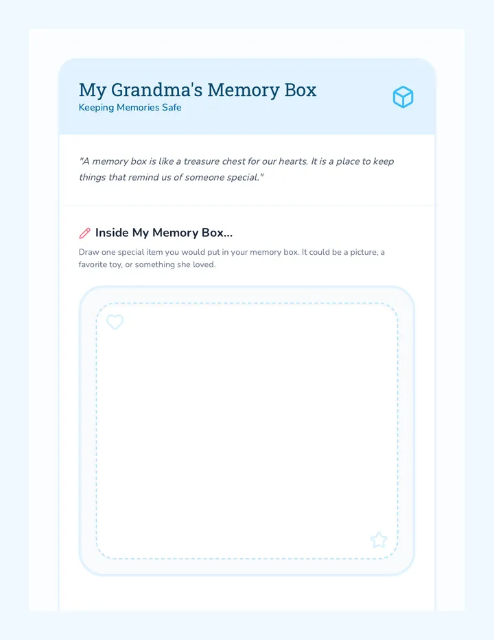 My Grandma's Memory Box Activity