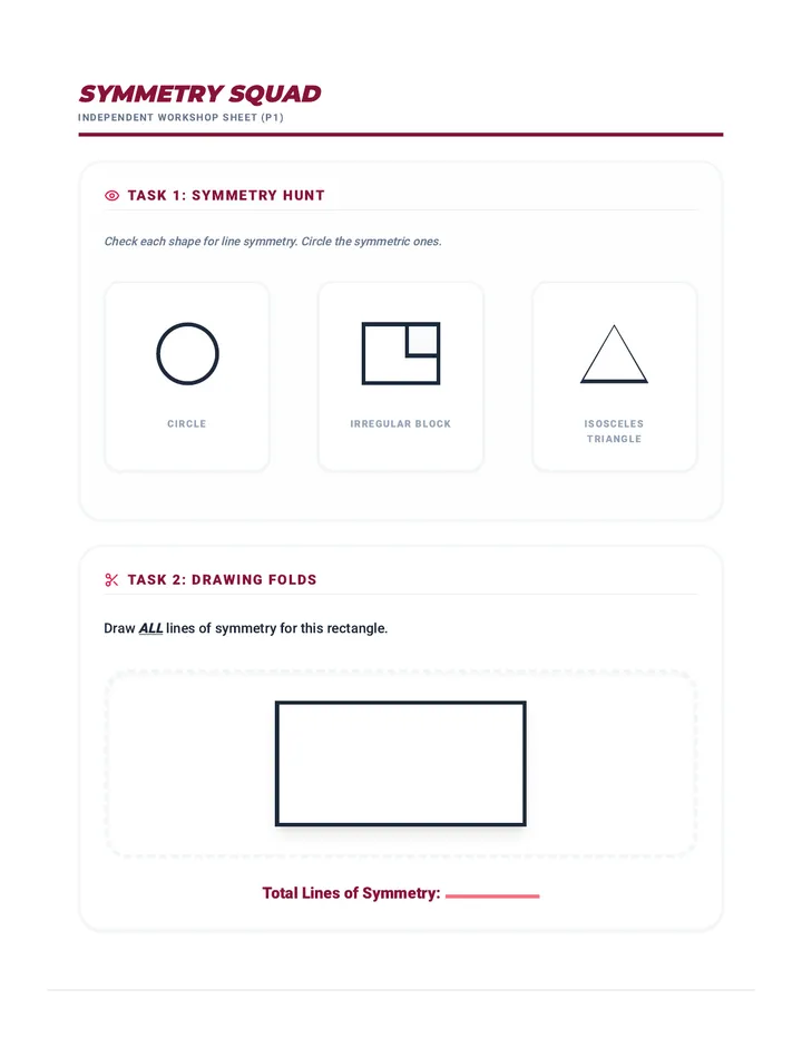 Symmetry Squad Worksheet