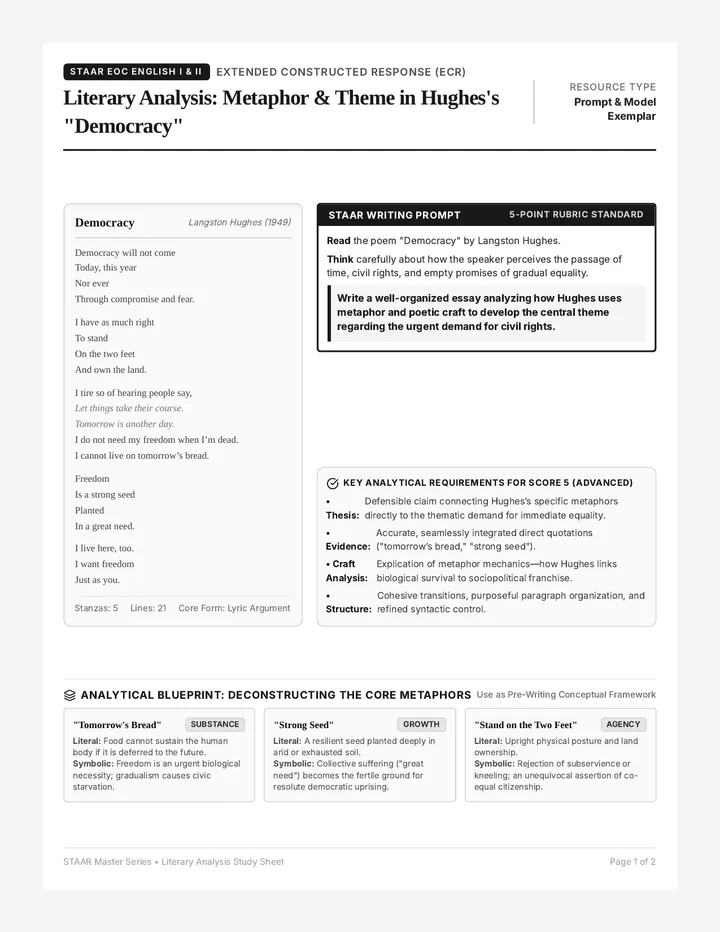 Democracy Essay Exemplar Study