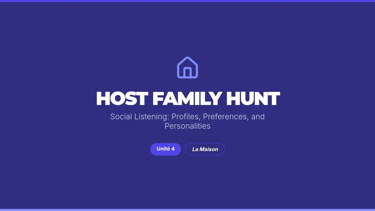 Host Family Hunt Slides