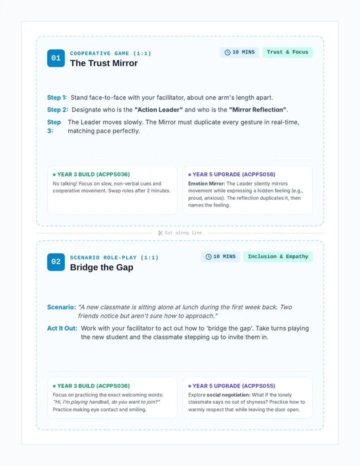 Friendship Builders Task Cards