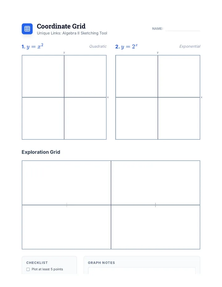 Unique Links Graph Paper