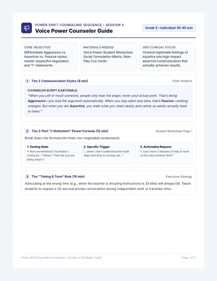 Voice Power Counselor Guide
