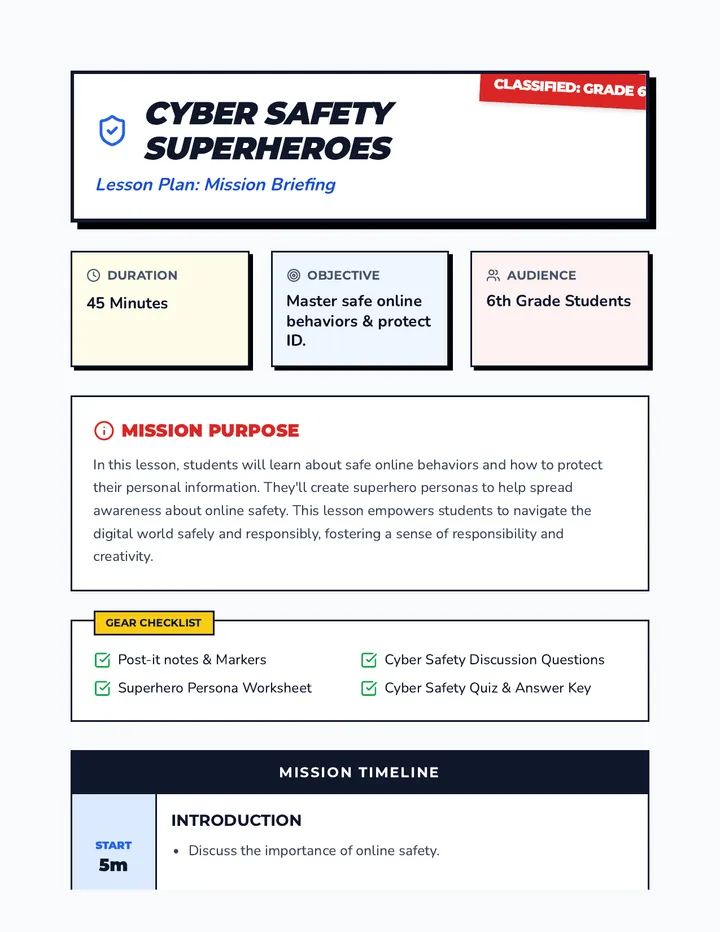Cyber Safety Superheroes • Lesson • Lenny.com