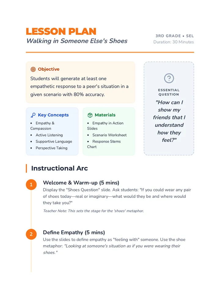 Empathy Step Lesson Plan
