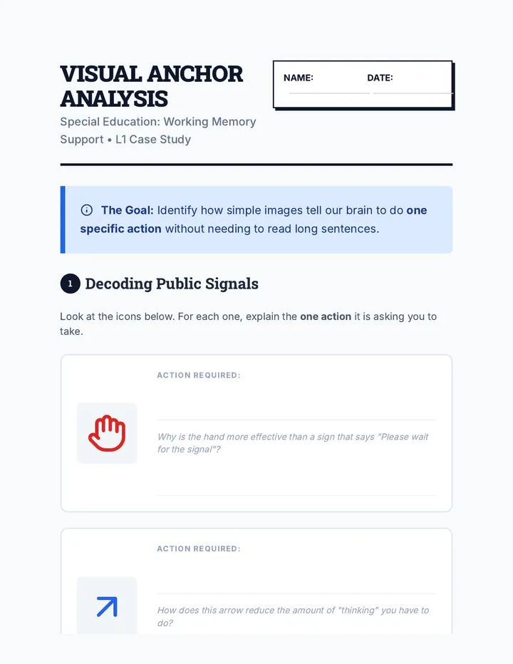 Visual Anchor Analysis Worksheet