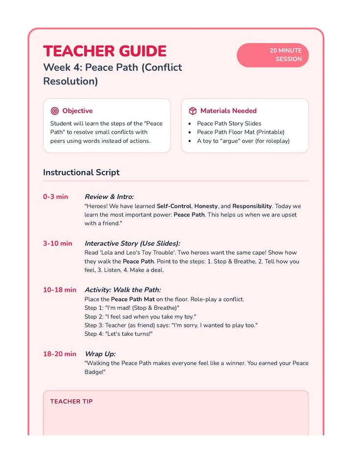 Week 4 Teacher Guide