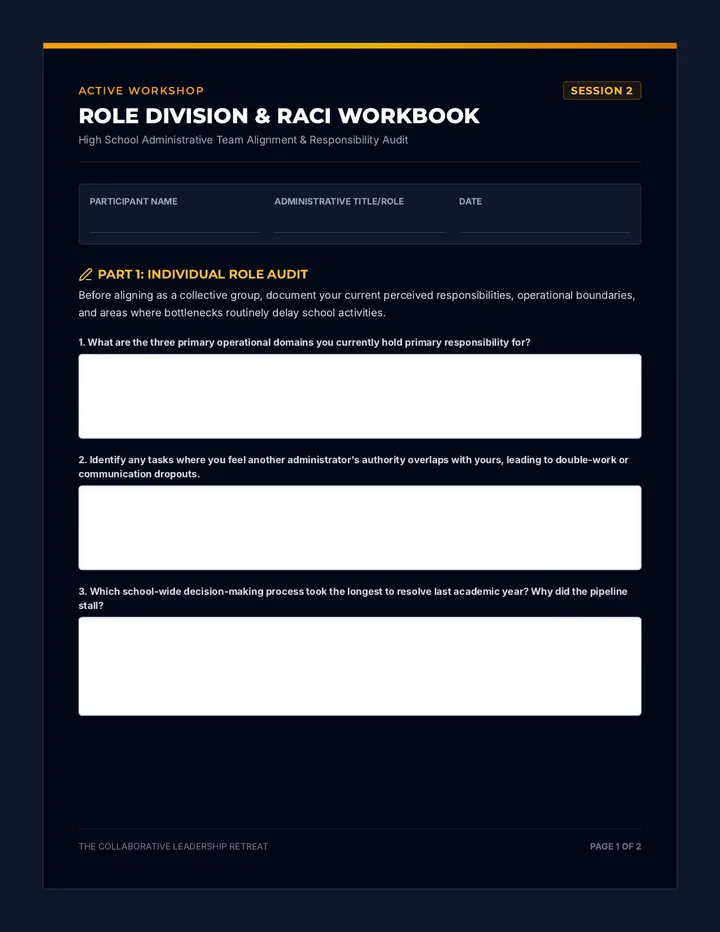 Role Division Worksheet