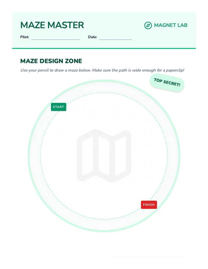 Magnetic Mazes Worksheet