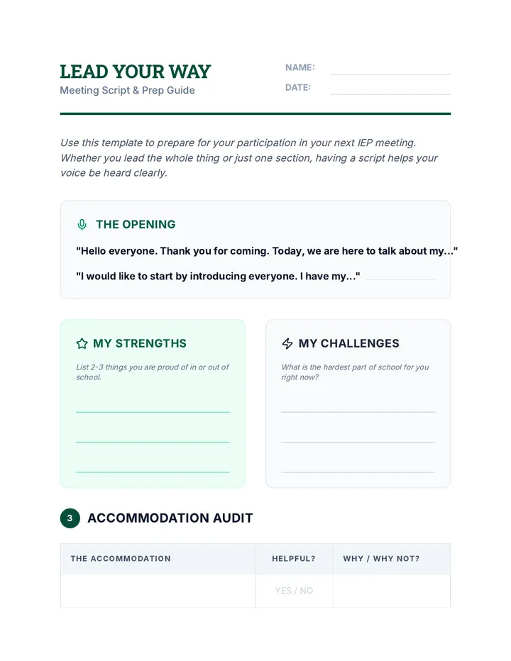 IEP Scripting Template