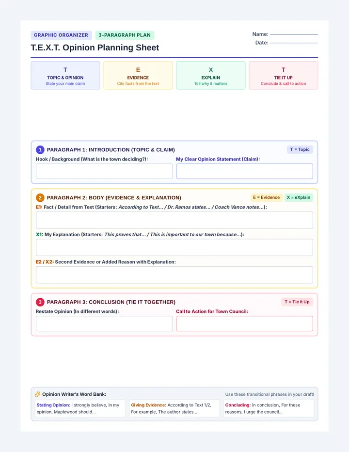 Text Strategy Planning Organizer