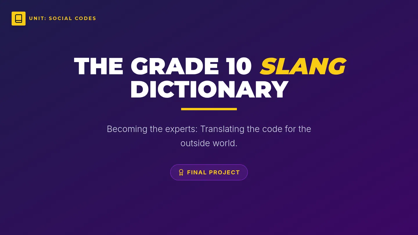 Slang Dictionary Slides