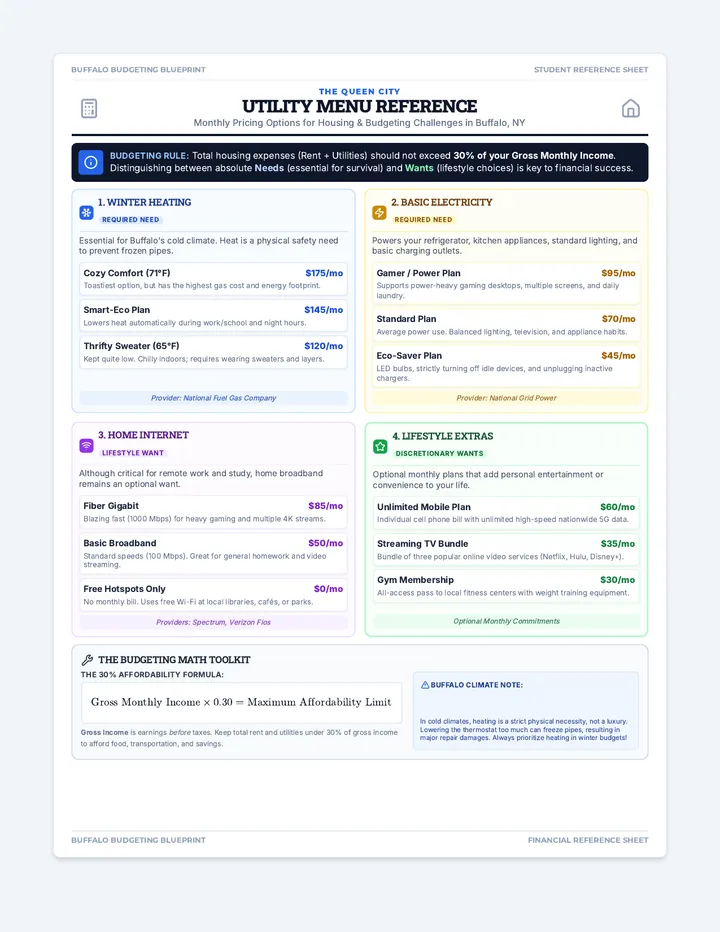 Utility Menu Reference Sheet