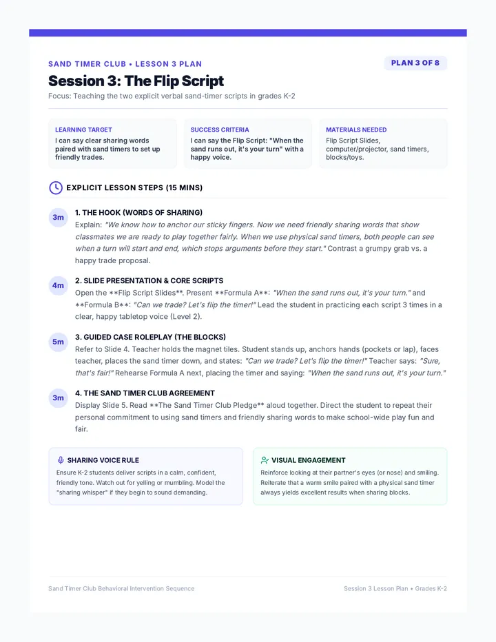 Flip Script Lesson Plan