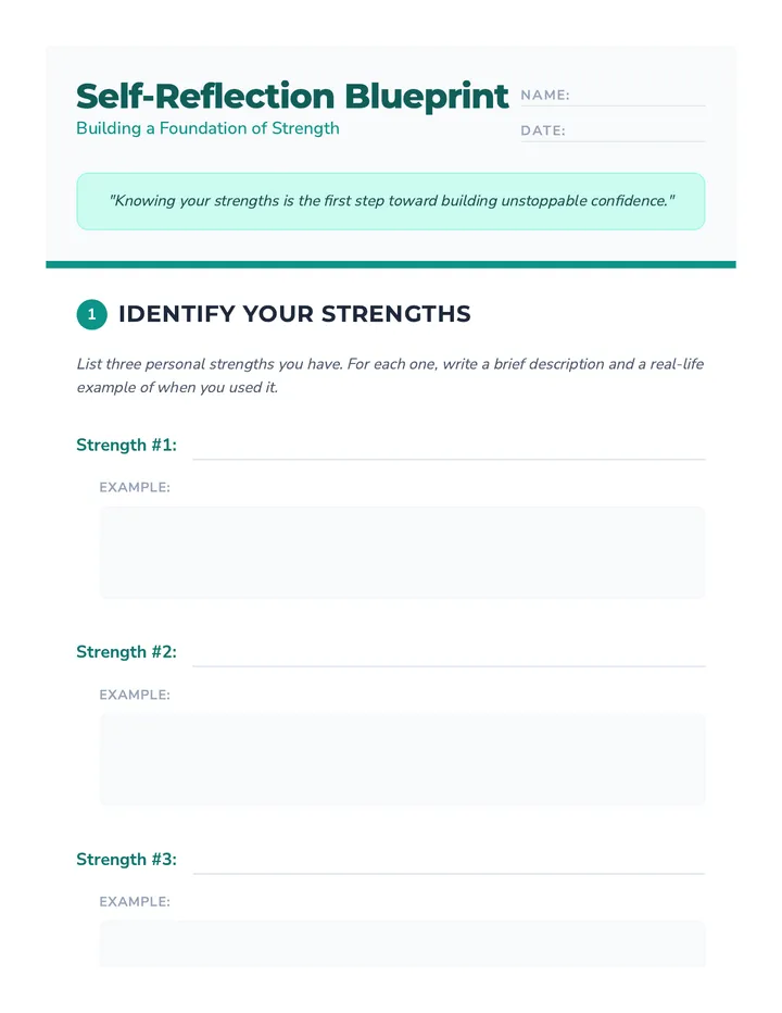 Self-Reflection Worksheet