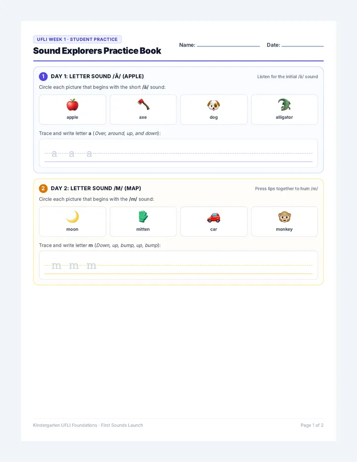 First Sounds Student Workbook