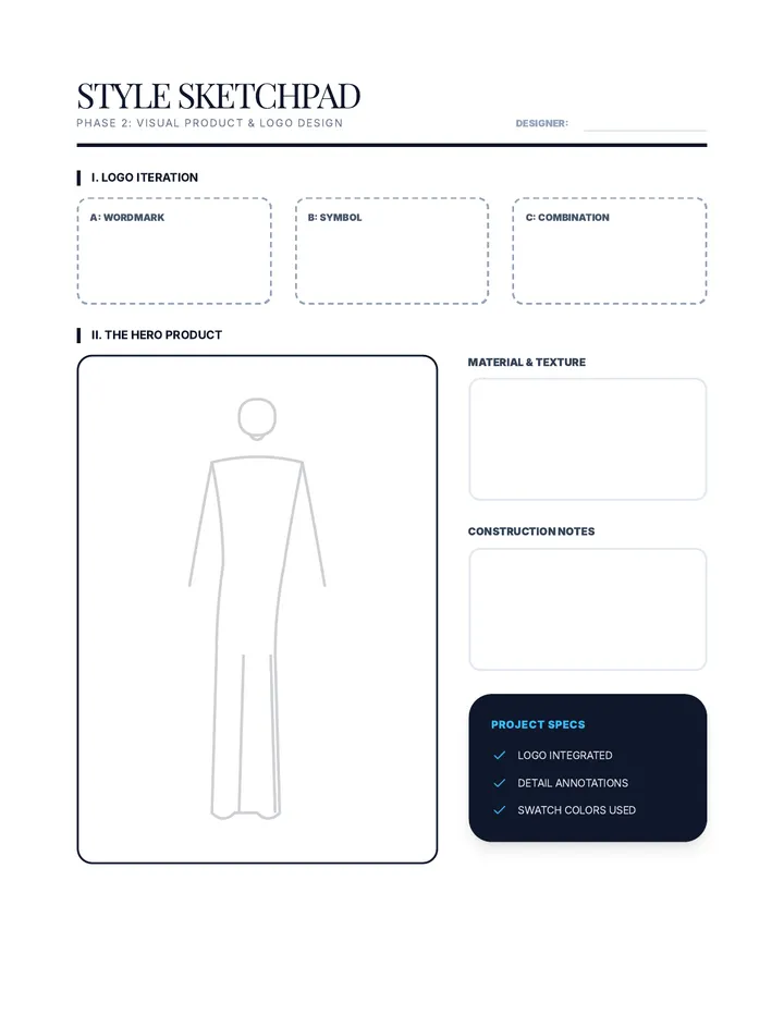 Style Sketchpad Worksheet