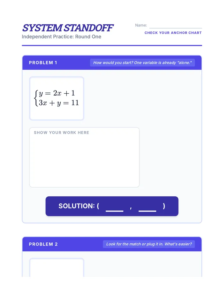 System Standoff Practice Worksheet Neutral