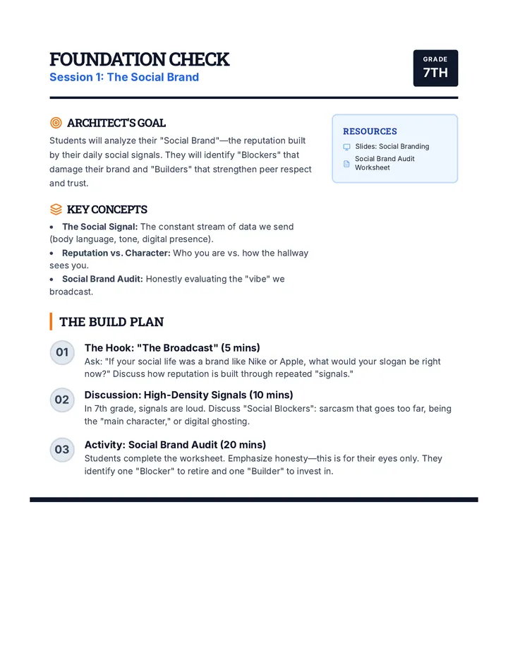 Foundation Check Counselor Guide