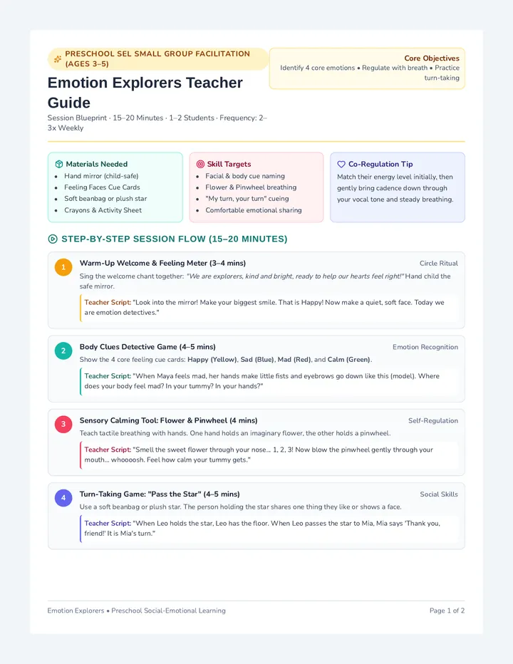 Emotion Explorers Teacher Guide