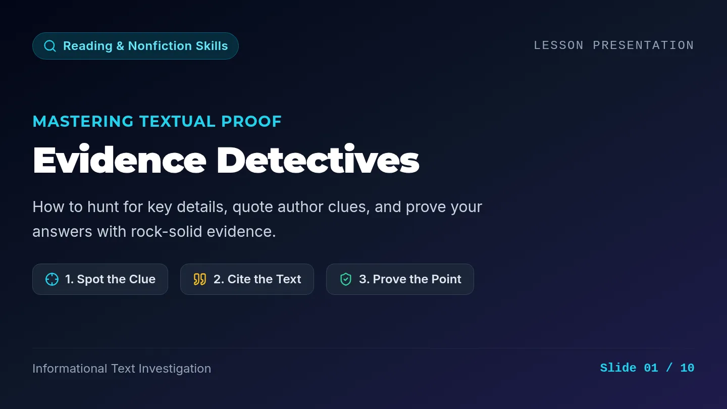 Evidence Detectives Slides
