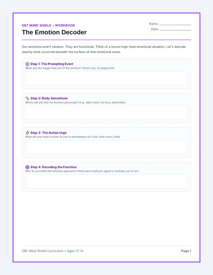 Emotion Regulation Student Workbook