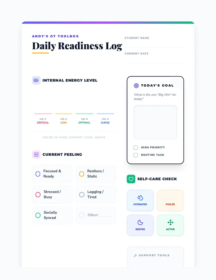 Daily Readiness Log Student Document