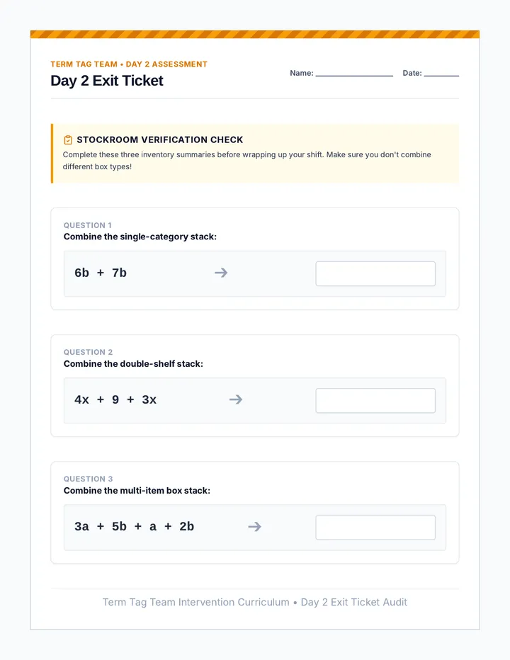 Positive Partnerships Exit Ticket