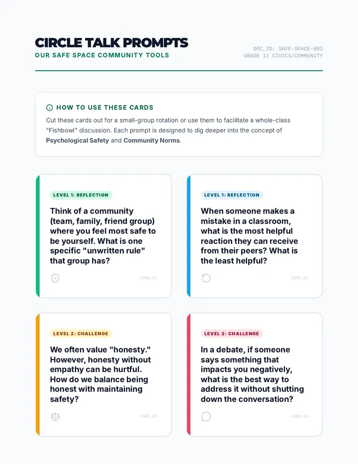Circle Talk Prompts