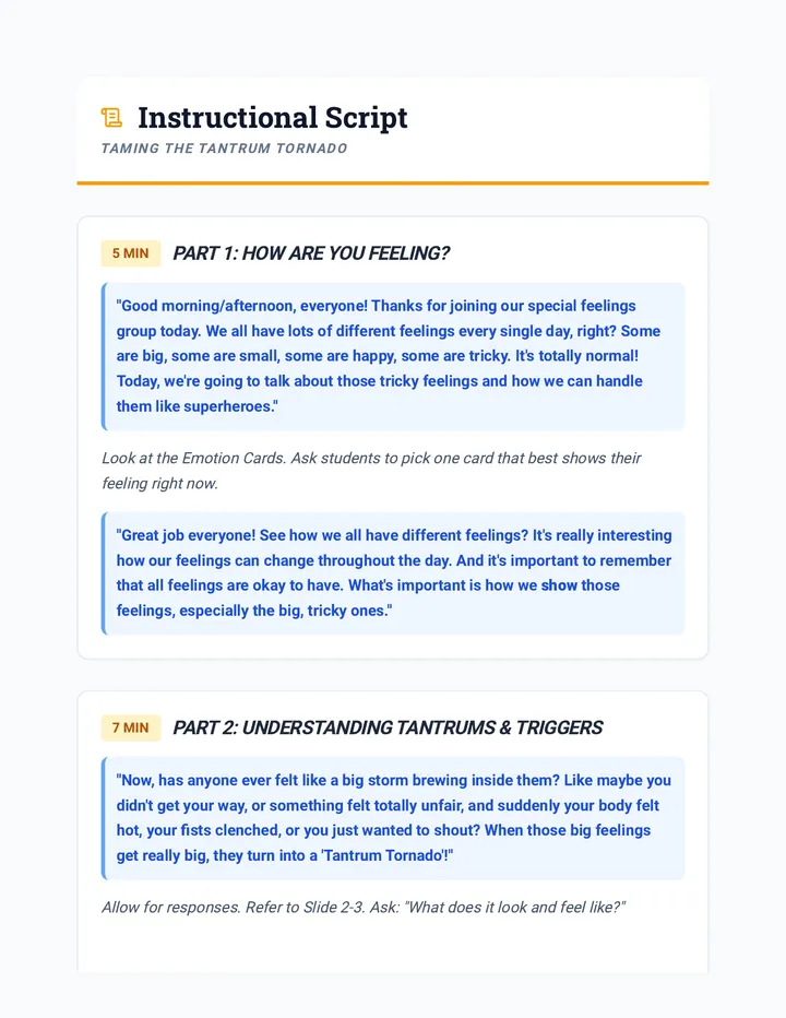 Tantrum Tornado Script Guide