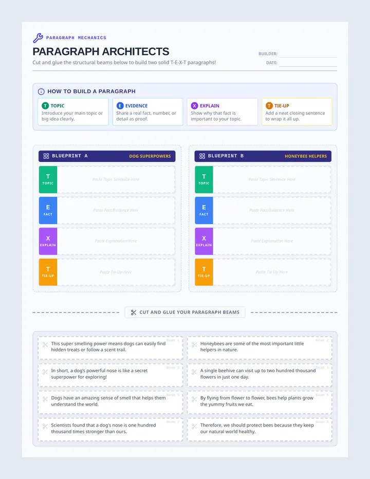 Paragraph Blueprint Sort