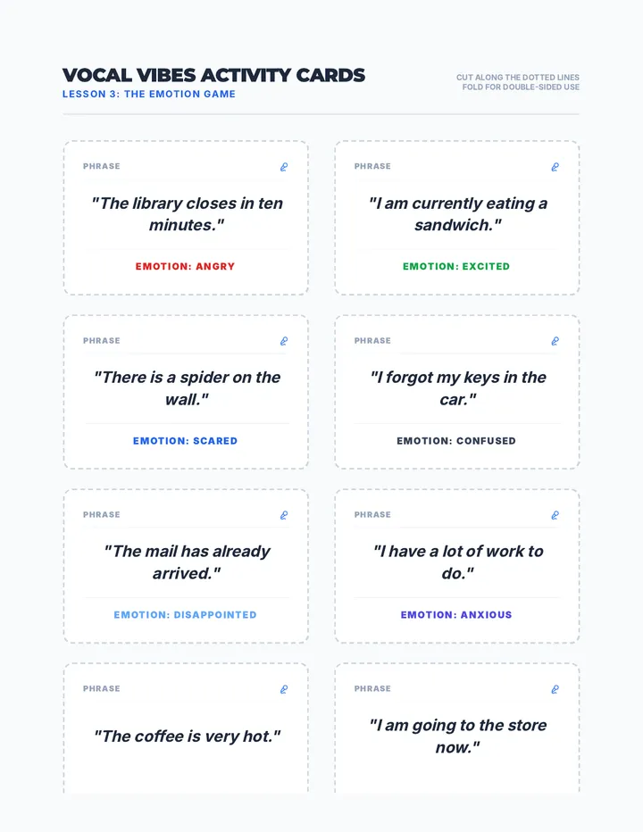 Vocal Vibes Activity Cards