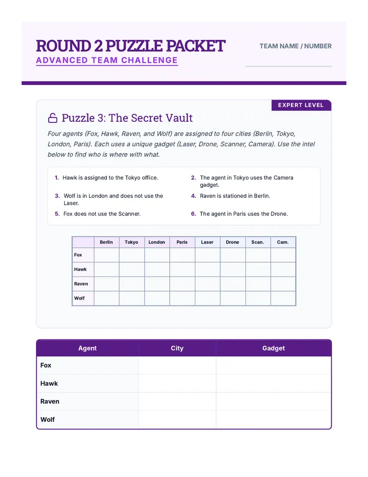 Puzzle Packet Round 2